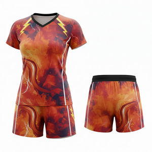 Ensemble de sport unisexe personnalisé sublimé, uniformes de volley-ball respirants, vente en gros, vêtements de sport, entraînement de fitness, maillots et shorts de course - Product Image 3