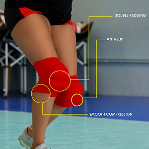 Genouillères souples et respirantes en polyester pour adultes et jeunes, pour volley-ball, basketball, football, lutte, pole dance, yoga - Product Image 6