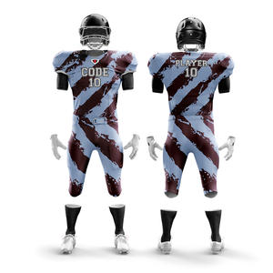 ชุดยูนิฟอร์มฟุตบอลอเมริกันไซส์ใหญ่พิเศษชุดเสื้อแขนสั้นระบายอากาศได้ดีสำหรับทีมและคลับงาน OEM ตามสั่ง - Product Image 4