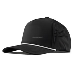 OEM ODM Personnalisé Haute Qualité 5 Panneau Semi Courbe Bill Patch Logo Sport Snapback Cap Imperméable Découpé Au Laser Trou Perforé Chapeau - Product Image 5