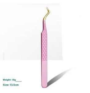 Vente en gros d'usine, pinces à cils en acier inoxydable, pince à sourcils, coupe-sourcils, recourbe-cils pour la greffe de faux cils - Product Image 4