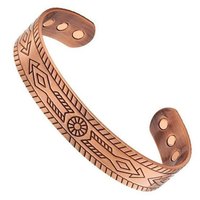 Bracelets berbères pour hommes Cooper Silver Magnetic Therapy Vintage Fashionable Biology-Inspired IGI-Certified African Party Lovers'