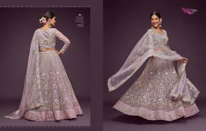 Designer Soft Net Lehenga Choli catalogue complet disponible au tarif de gros, collection premium au prix de gros. - Product Image 2