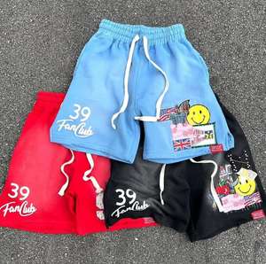 Offre Spéciale en gros personnalisé hommes Shorts 100% coton solide respirant taille élastique Fitness Streetwear usine directe - Product Image 1