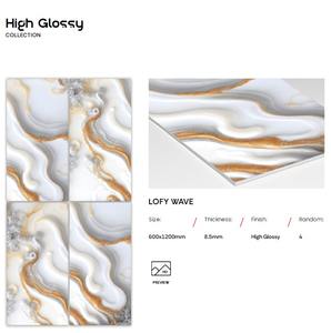 Carreaux de sol et de mur en porcelaine haute brillance 600x1200mm pour appartement, villa et décoration intérieure contemporaine, décoration d'hôtel - Product Image 6