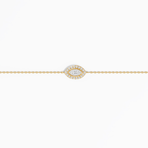 Bracelet pour femme en diamant de laboratoire de taille marquise plaqué rhodium 0,73 carats en or jaune 14K 18K Bijoux à porter tous les jours - Product Image 2