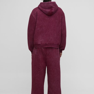 Ensemble Survêtement Personnalisé pour Hommes Surdimensionné Baggy Jogger Survêtements Jogging Blanc Sweat à Capuche Lourd et Pantalon de Survêtement - Product Image 4