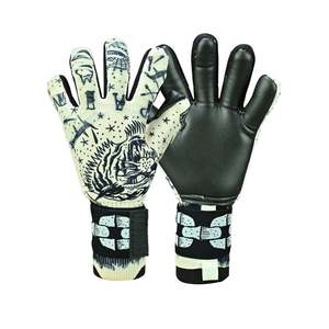 Manejo de pelota de nivel superior Guantes de portero de cuero Premium personalizables Inyección de goma duradera Cortes personalizables Tamaños Colores - Product Image 1