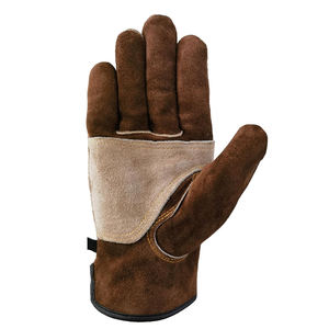 Guantes DE SEGURIDAD DE CUERO resistentes para la construcción de almacenes y trabajos industriales con protección duradera de la palma - Product Image 3