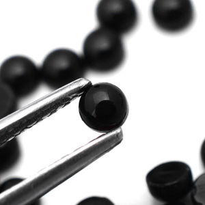 Cabujones redondos de ónix negro Natural, cabujones redondos de 3mm-40mm, piedra suelta para fabricación de joyas - Product Image 4
