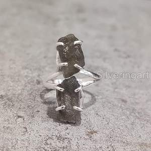 Anillo de Mujer con Labradorita Natural, Piedra Doble, Regalo de Navidad, Joyería Hecha a Mano, Anillo de Plata de Ley 925 - Product Image 1