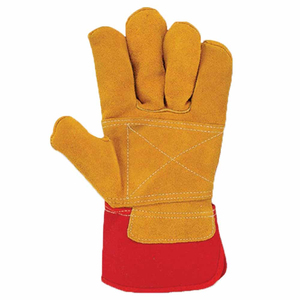 Guantes de trabajo de cuero de doble Palma con puño de goma Guantes de protección industrial con área de Palma reforzada Heavy Duty - Product Image 4