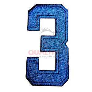 Logotipo 3D de moda de transferencia de calor, números de letras grandes y nombre, parches de chenilla para ropa, sudaderas con capucha, parches de chenilla personalizados - Product Image 1