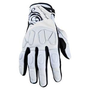 Gants de Moto Unisexe Hiver Cuir Synthétique Racing Road Dirt Bike Sports Blanc - Product Image 3