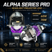 Projecteur de phare LED à faisceau long pour voiture, mise à niveau des feux de voiture, Focos LED pour auto, lentille Biled 3 pouces, projecteur Bi-LED 160W/ensemble