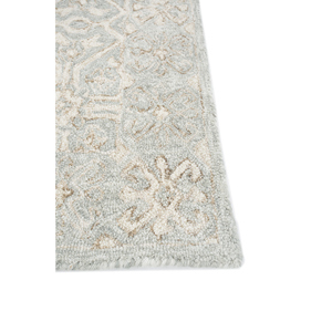 พรมขนสัตว์ทอมือสีน้ำเงินอิมาร่า ขนาด 9x12 ฟุต รูปทรงสี่เหลี่ยมผืนผ้า ลายเพชร สำหรับห้องนั่งเล่น ห้องนอน ห้องโถงวัยรุ่น เทคนิคการทอมือ - Product Image 4