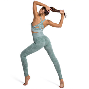 2025 gros personnalisé taille haute sport entraînement Yoga pantalon Leggings pour femmes doux Polyester Gym Fitness Legging avec poche - Product Image 1