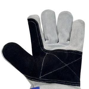 Gants de sport en cuir de vachette de haute qualité du Pakistan, logo personnalisé imprimé, protection au travail, cuir fendu - Product Image 4