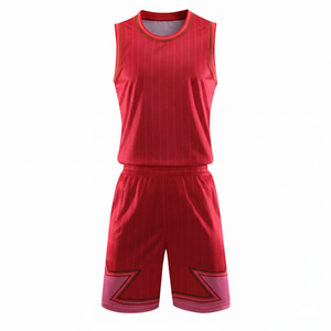 Ensemble de maillot de basket-ball personnalisable, respirant, écologique, 100% polyester, prix d'usine, créez votre propre tenue de basket-ball - Product Image 1