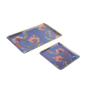 Plateau de service en métal de finition émaillée au design élégant de style unique pour hôtels restaurants maison cuisine autres événements à bas prix - Product Image 3