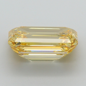 Diamante suelto de corte esmeralda, amarillo intenso, cultivado en laboratorio, certificado por IGI, para joyería fina al por mayor. - Product Image 3