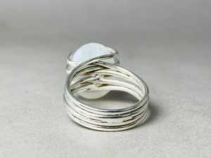 Joyería de Plata de Ley 925 sólida a la moda, anillos de piedra lunar arcoíris hechos a mano, anillos de estilo Simple, regalo para ella, anillos de promesa - Product Image 6