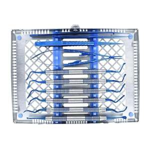 Basic Micro Oral Surgery Kit Juego de cirugía periodontal Titanium Blue Dental Instruments Kit by medicab Instruments - Product Image 3