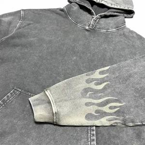 Sweat-shirts en denim déchiré pour hommes sur mesure, 100% coton, manches longues, sweat-shirt en denim déchiré personnalisé pour hommes, vente en gros, 450 g/m² - Product Image 6
