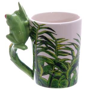 Novelty Frog Motif 3-D <b>Cup</b> Eco-Friendly Porcelain 400ml Hand Safe for Tea Milk Europe Cute Safe Customizable Packaging Accessory - Product Image 5