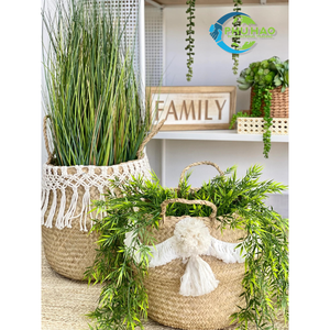 Versatile SEAGRASS BELLY <b>BASKETS</b> <b>Foldable</b> and Decorative Straw <b>Basket</b> for Living Room, Bedroom, <b>Laundry</b>, and More - Product Image 6