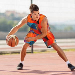 Nouveau design d'uniformes de basket-ball imprimés de poche respirants Bsci Polyester Sportswear pour les grandes tailles confortable et élégant - Product Image 4