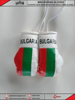 Mini-gants de boxe promotionnels en cuir à lacets, couleur personnalisée, impression de logo sur mesure, porte-clés durable pour voiture