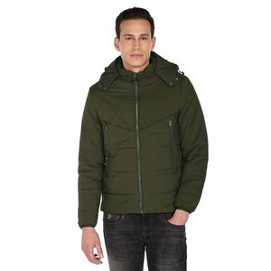 Veste matelassée à capuche pour homme, écologique, chaude, avec logo sur le devant, col montant, tissu en toile, taille plus, hiver 2025 - Product Image 5
