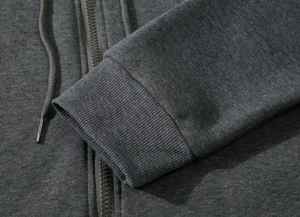 Sudadera con capucha para hombre con estampado personalizado de alta calidad y tendencia con cremallera, sudadera de Color sólido, versión pública - Product Image 2