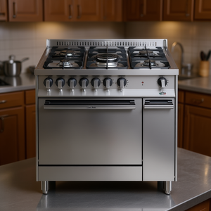 Cuisinière à gaz Lofra 5 zones avec four électrique MAXIMA MT86MF C en acier inoxydable Classe A (80x60x90.5cm) - Product Image 3