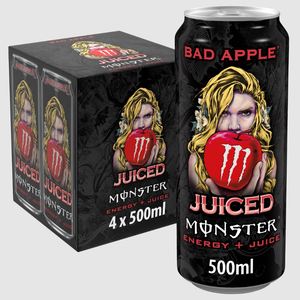 Bebida Energética Monster Juiced Bad Apple de Alta Calidad, 12 x 500ml, Aumenta la Energía, Sabor a Manzana, Bebida Carbonatada, Paquete de 12 - Product Image 6