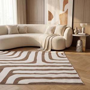 Handmade 9x12 Rectangular <b>Jute</b> <b>Rug</b> for Bedroom Teen Loft Style Geometric Brown Polyester <b>Rug</b> - Product Image 2