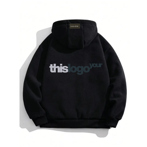 Men Full <b>Zip</b> Hooded Fleece Jacket Windproof Thermal Winter Outerwear for Sports Hiking Urban Style - Product Image 1