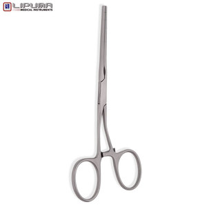 COOLEY Pinces pour bouledogue atraumatique Castaneda Mâchoires droites chirurgicales manuelles Tiges incurvées 4.7 ''12cm en acier inoxydable Mol - Product Image 2