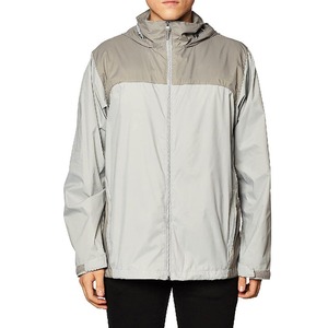 Unisex Lightweight Breathable Windproof Canvas <b>Stand</b> Front Windbreaker Jacket Patchwork Design for <b>Cycling</b> Running for Autumn - Product Image 1