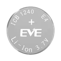 EVE ICB1240 E4 baterai Lithium Ion, alat listrik elektronik konsumen mainan Mp3 spesial jam tangan baterai Ion tombol isi ulang 50mAh