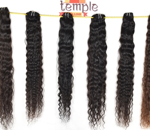ผมมนุษย์แท้แบบไม่ผ่านกระบวนการถักทอแบบไม่ผ่านกระบวนการของอินเดียผมสีดำสำหรับผู้หญิงสีดำแบบคู่ - Product Image 4