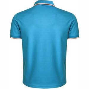 Men's <b>Navy</b> Solid Color Short Sleeve <b>Polo</b> <b>Shirt</b> Casual Regular Fit Knitted Design - Product Image 6