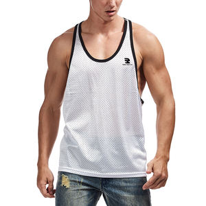 Débardeur en maille sans manches 100% coton Streetwear débardeur en maille débardeur pour homme entraînement Gym Street Wear débardeur pour homme - Product Image 1