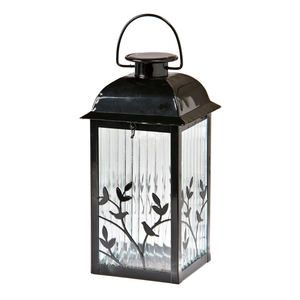 Customized <b>Black</b> Metal <b>Candle</b> <b>Lantern</b> Home Decorative Classic Design <b>with</b> Windproof Feature for Easter Occasions - Product Image 1