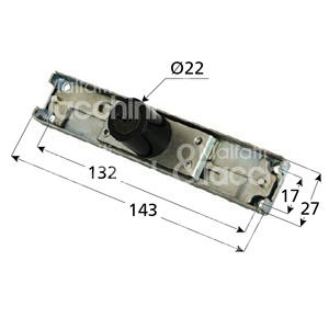 CERRADURA CREMONESE con 2 puntos de cierre para puertas batientes de hasta 25 mm de espesor - Product Image 1