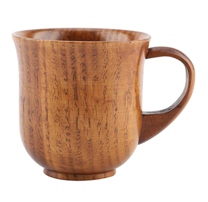 Taza de té y café de madera Artesanías naturales Taza de té para beber de madera grabada personalizada ecológica - Product Image 5