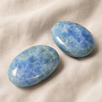 Pierre de palmier en Célestite naturelle polie, cristal bleu ciel, pierre de méditation pour la relaxation, collection, décoration intérieure et cadeau