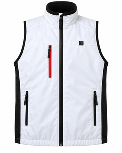 Electric Heated Motorcycle Waistcoat Windproof Winter <b>Vest</b> Zip Up Riding Waistcoat White <b>Black</b> Outdoor Outerwear - Product Image 1