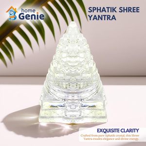 Nhà Genie pha lê Sri yantra cho sự giàu có, thịnh vượng và hài hòa năng lượng vastu kim tự tháp cho nhà và văn phòng tinh thần công cụ chữa bệnh - Product Image 3